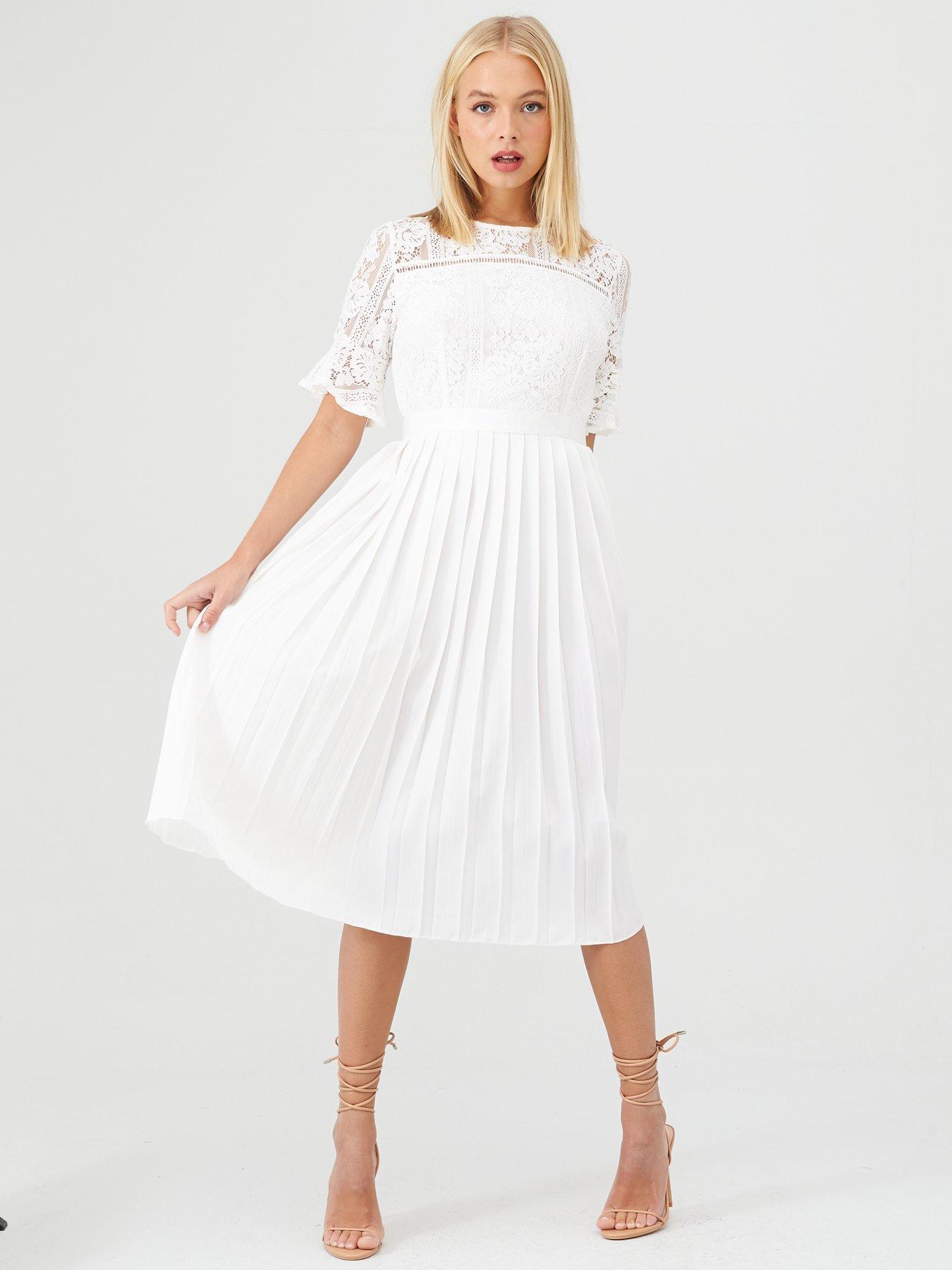 midi white dress uk