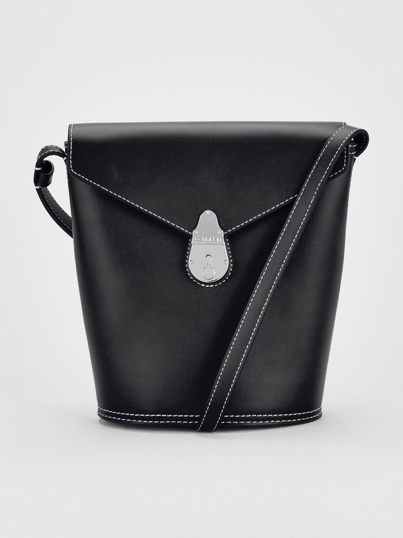 black leather bucket bag uk