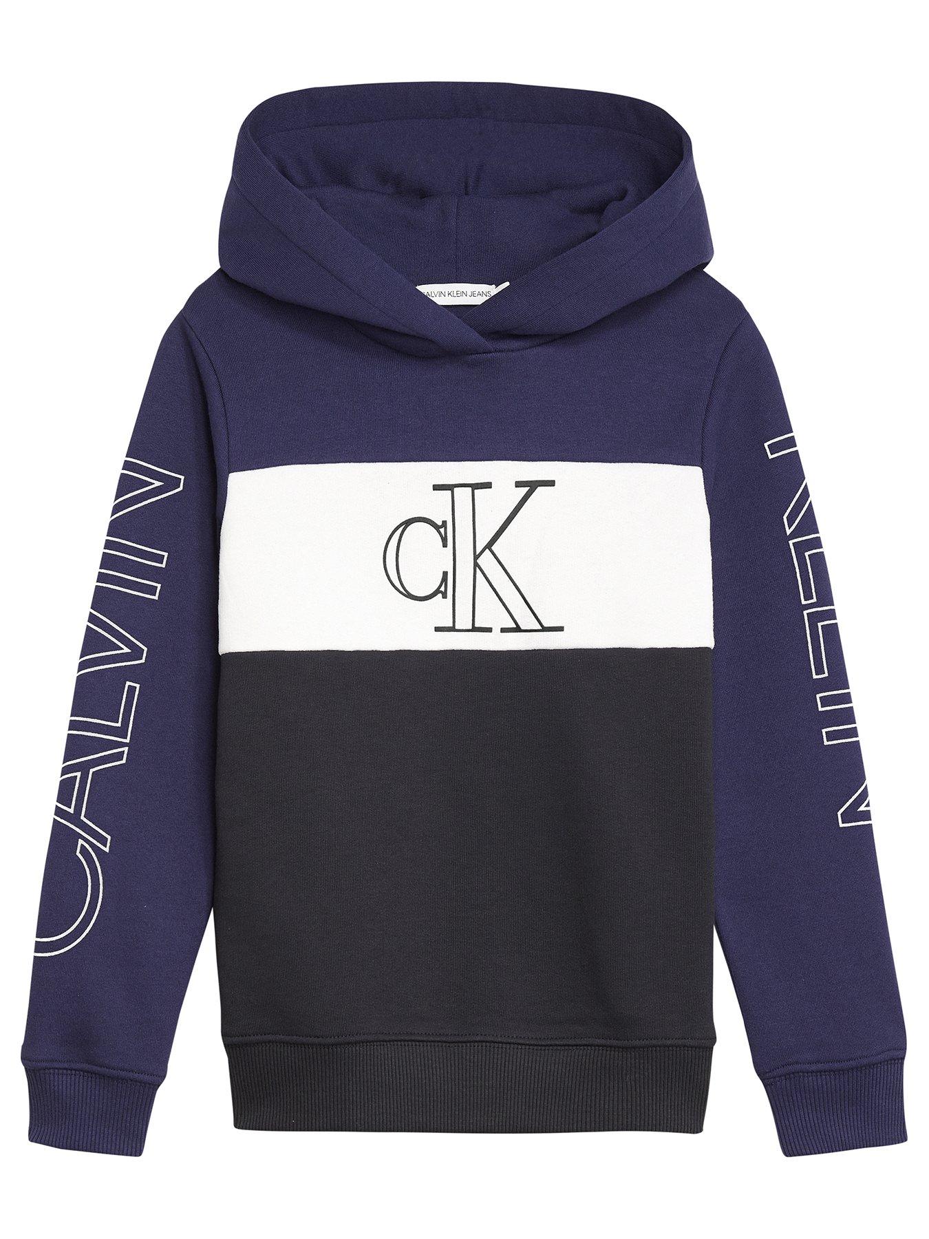 calvin klein colour block hoodie