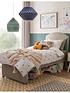  image of silentnight-kids-maxi-store-fabric-divan-bed-set-sprung-mattress-and-headboard