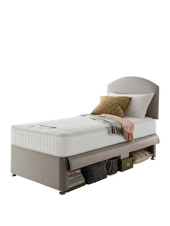stillFront image of silentnight-kids-maxi-store-fabric-divan-bed-set-sprung-mattress-and-headboard