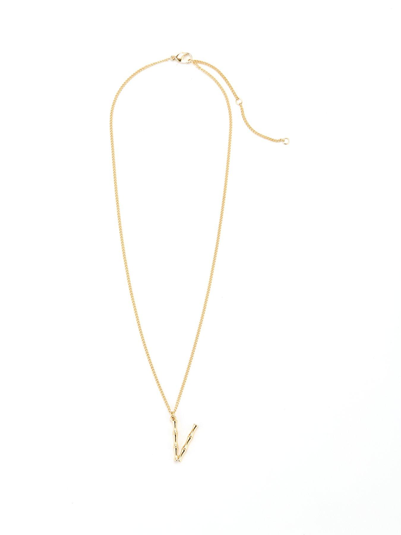 V By Very Bamboo Initial Necklace V review