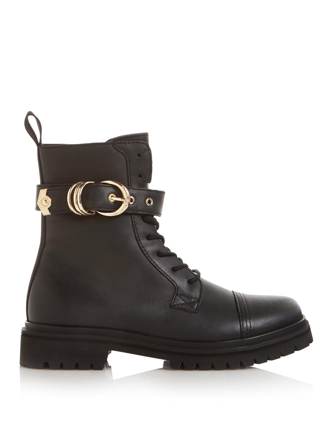 versace leather boots