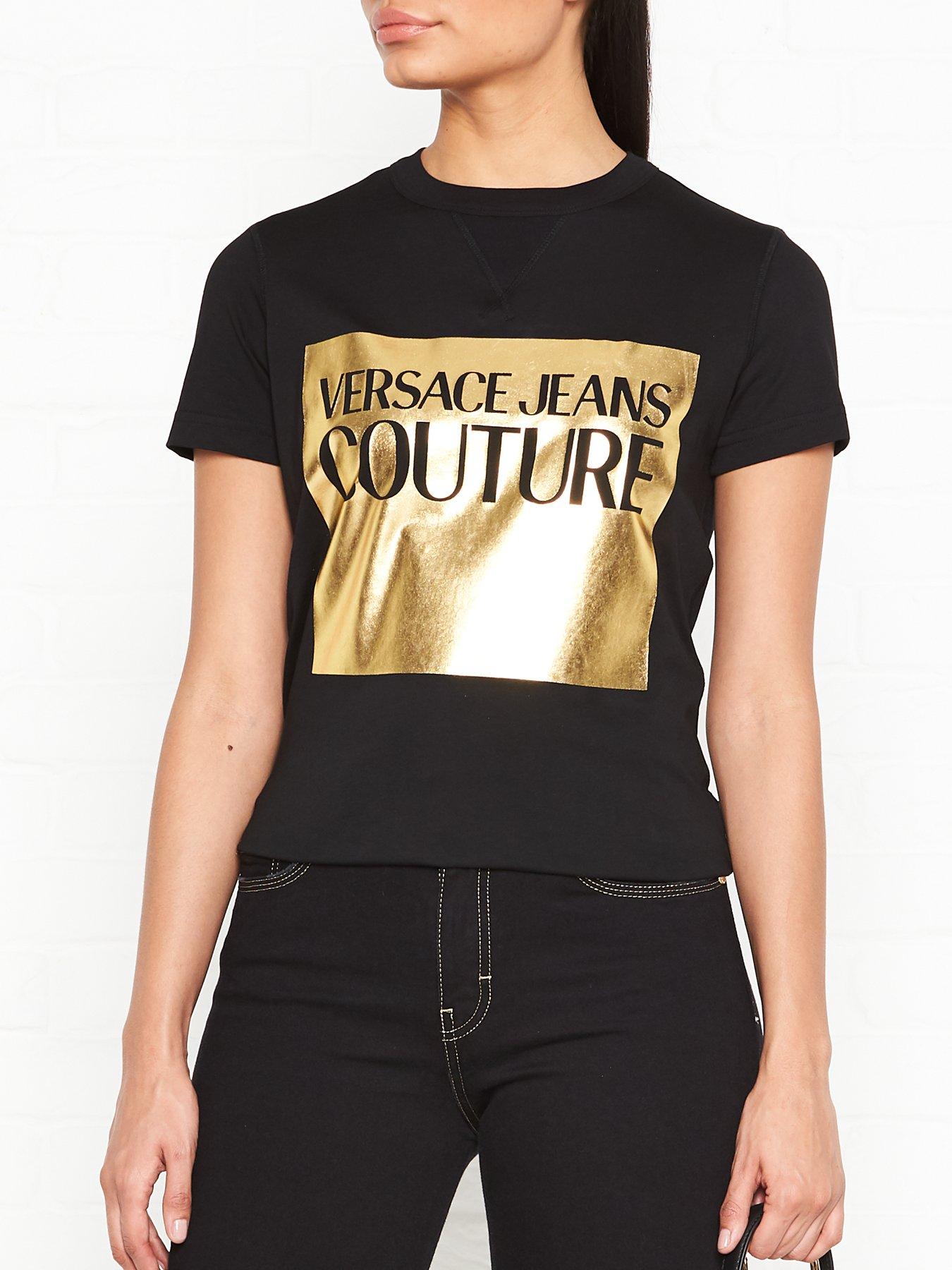 versace jeans foil logo t shirt