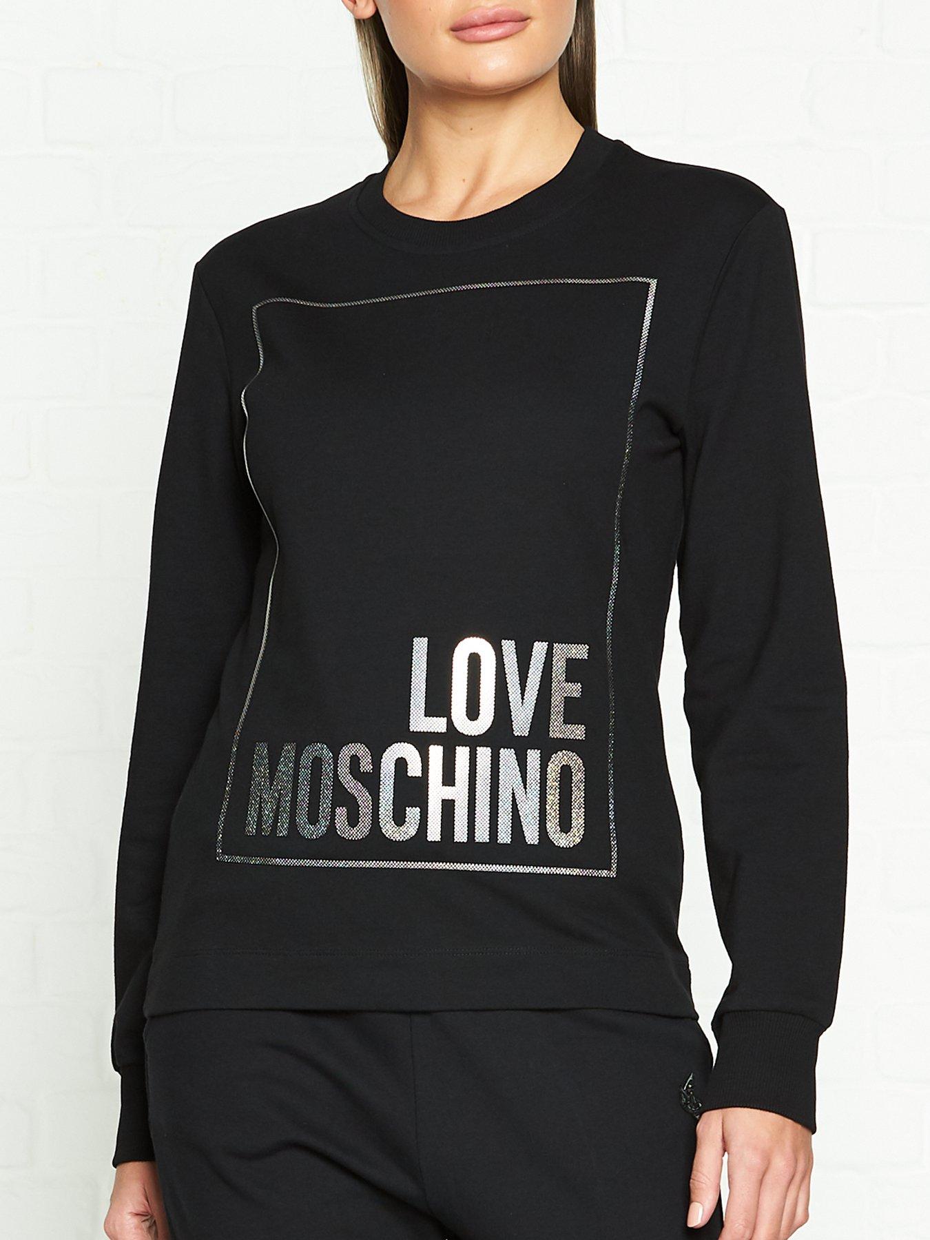 love moschino box logo sweatshirt