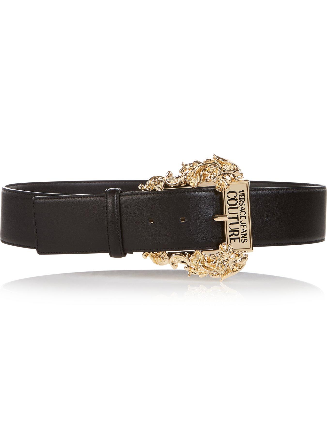 Versace Jeans Couture Black Signature Buckle Fully Adjustable Belt Size 28 to 42 for Mens