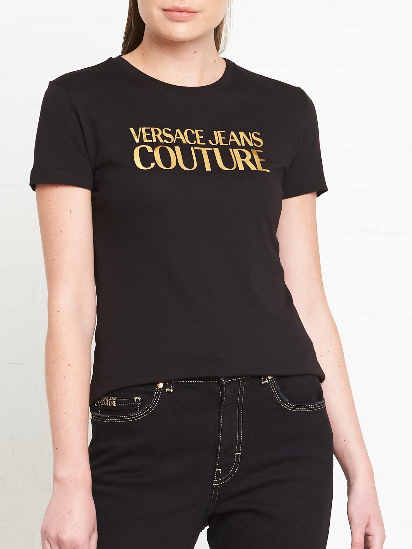 versace jeans foil logo t shirt