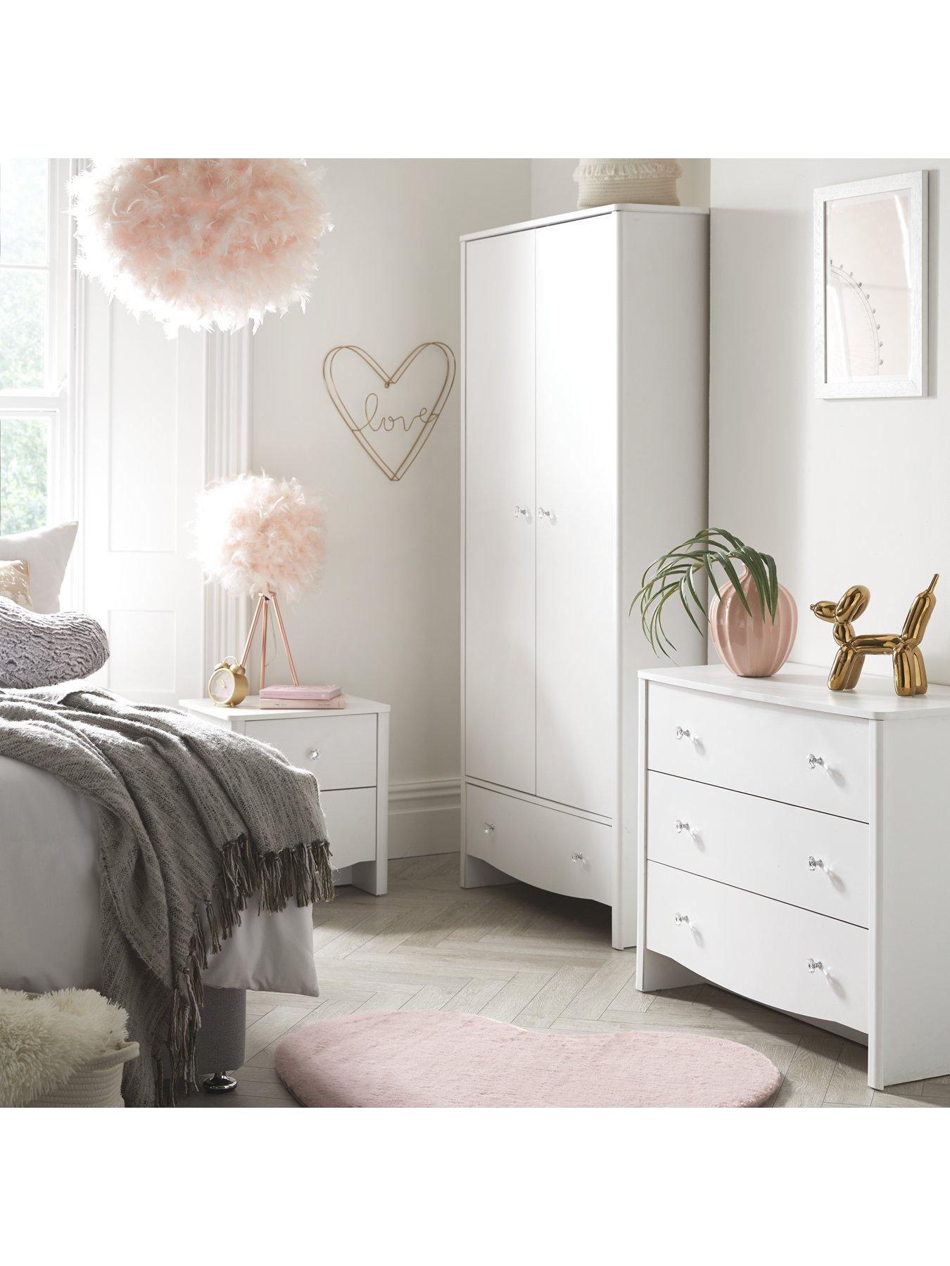 Alexis 3 Piece Kids Bedroom Package Wardrobe, Chest Of Drawers and