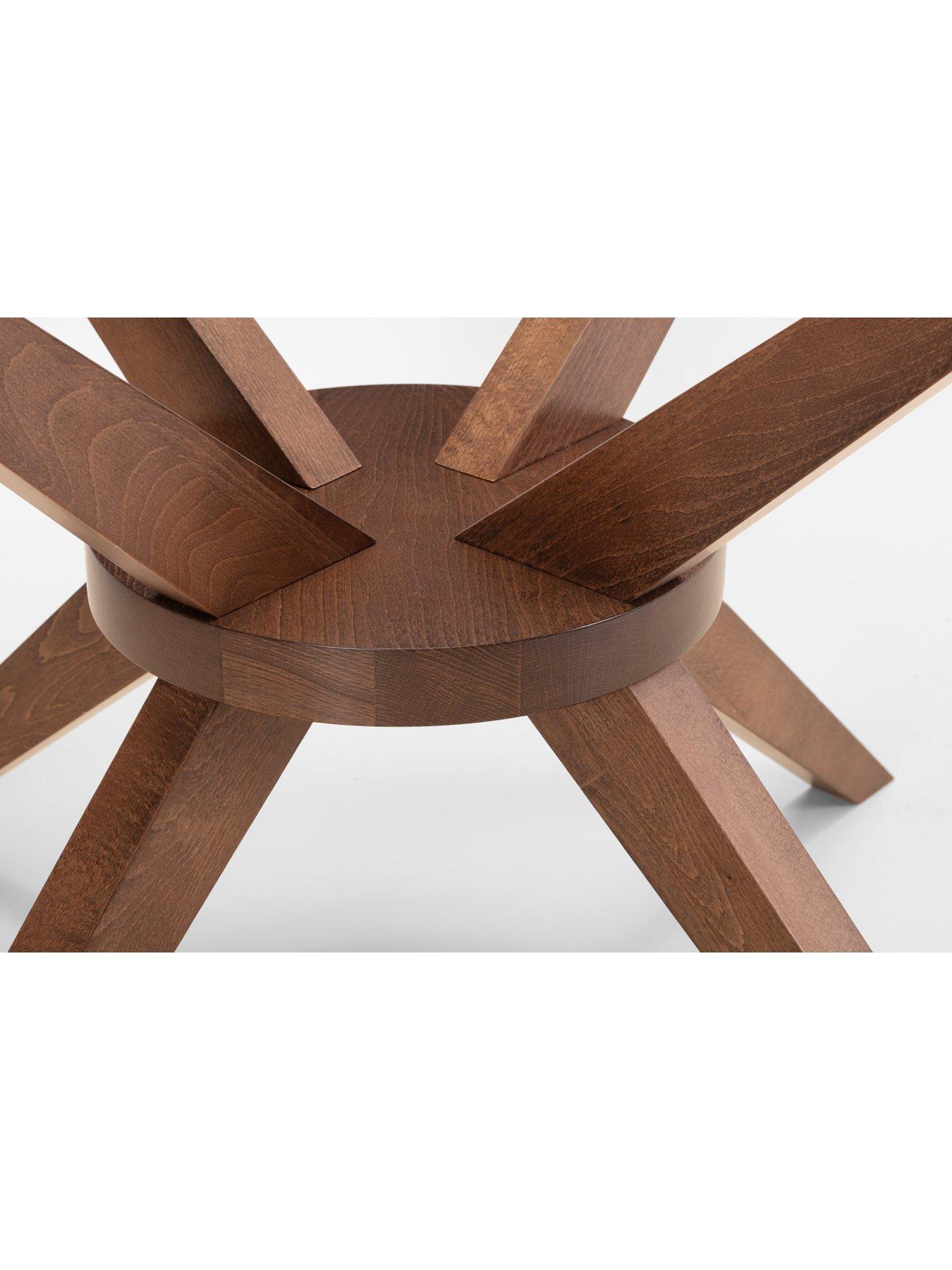 Image 5 of 5 of Julian Bowen Chelsea 140 cm Round Glass Dining Table + 6 Madrid Chairs