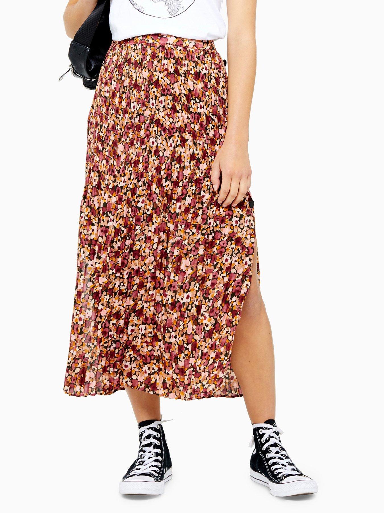 petite floral maxi skirt