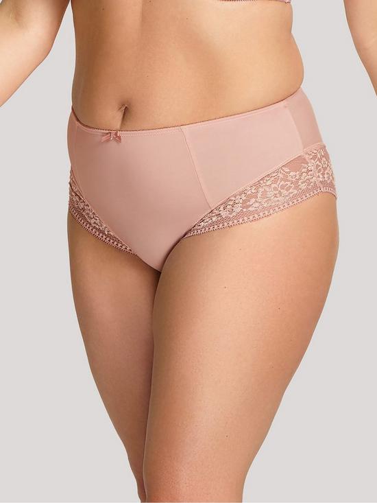 front image of sculptresse-roxie-high-waist-brief-misty-rose