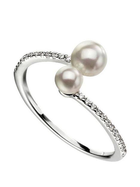 the-love-silver-collection-sterling-silver-double-pearl-ring-with-pave-set-shoulders