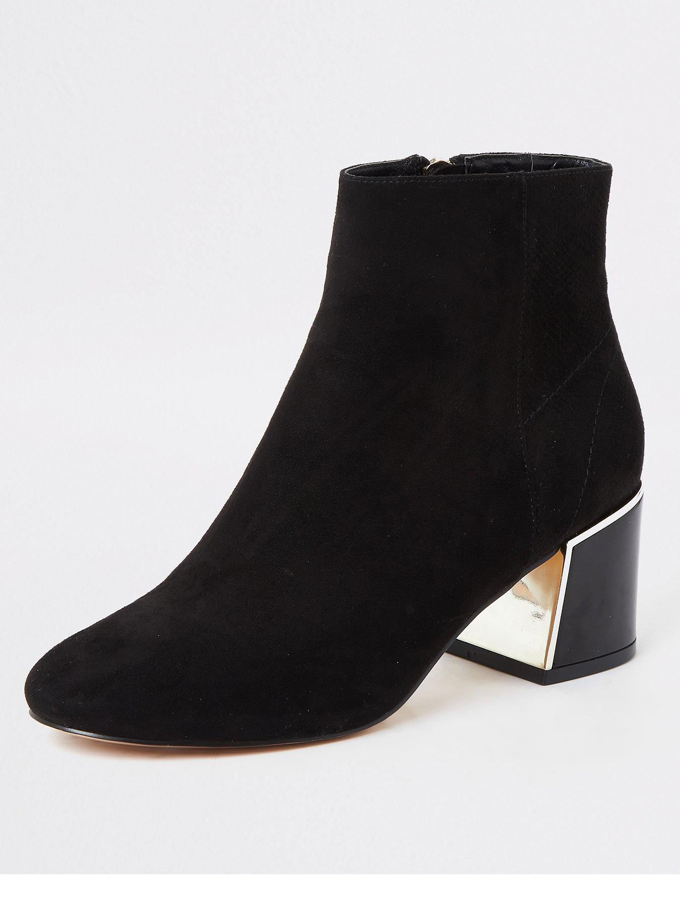 river island block heel boots