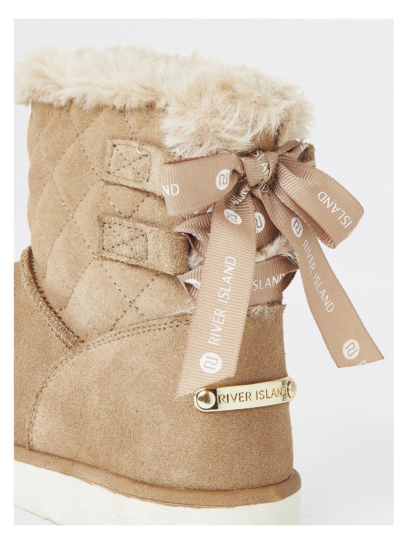 river island faux fur lined boots