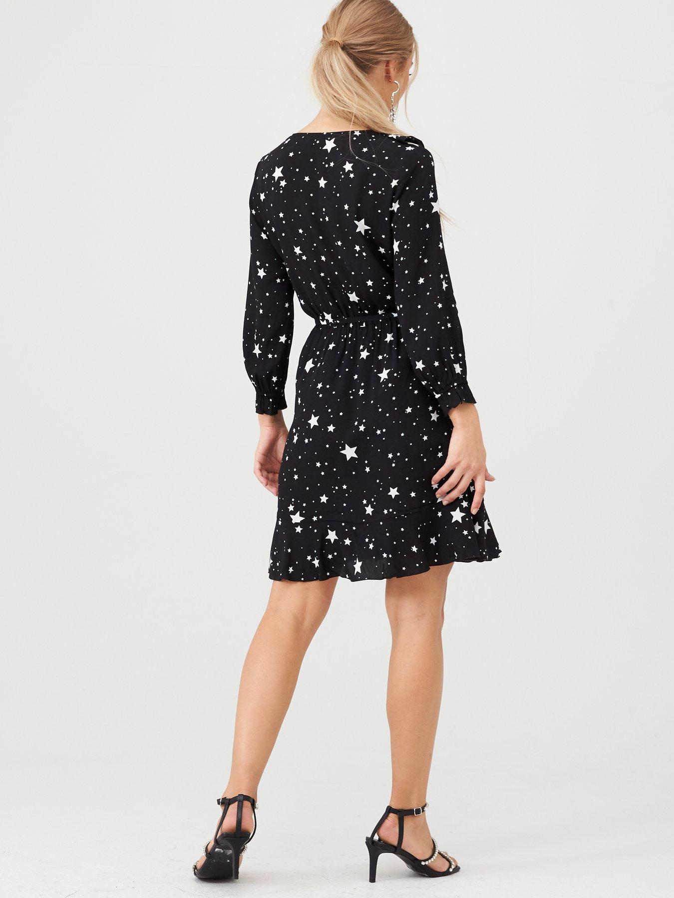 oasis star print skater dress