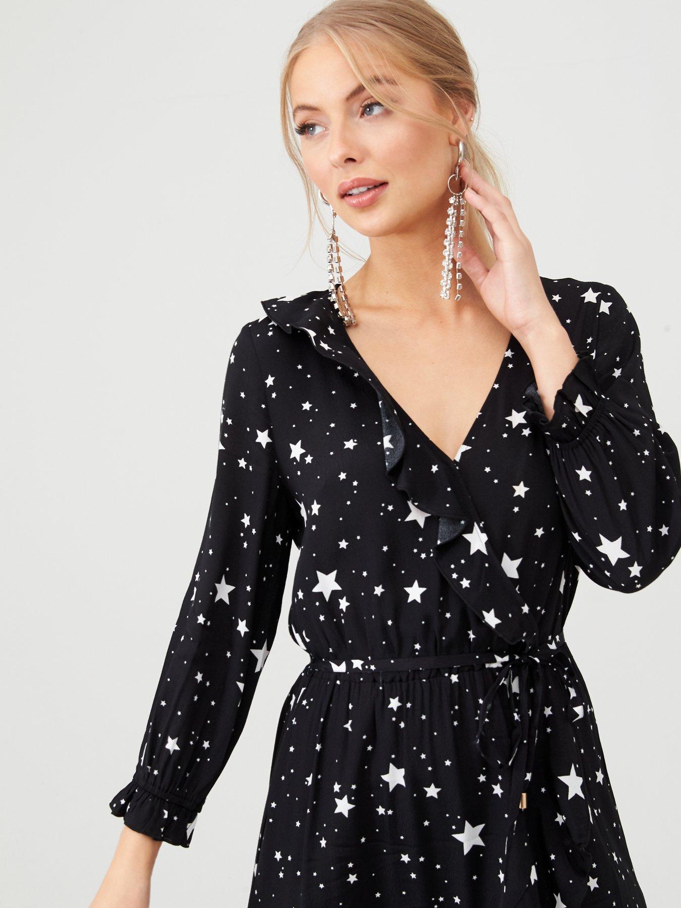 oasis star print skater dress