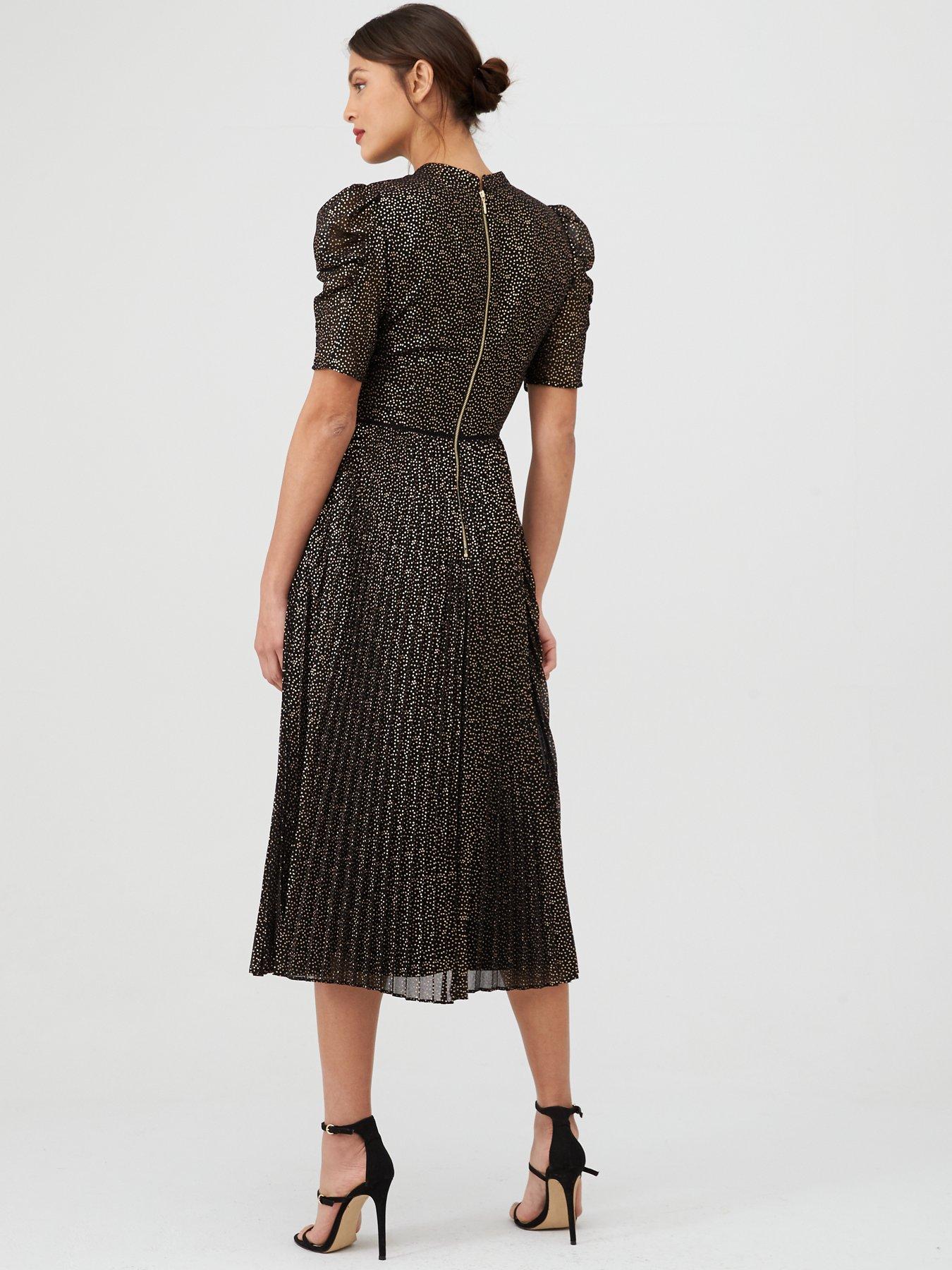 oasis spot high neck dress