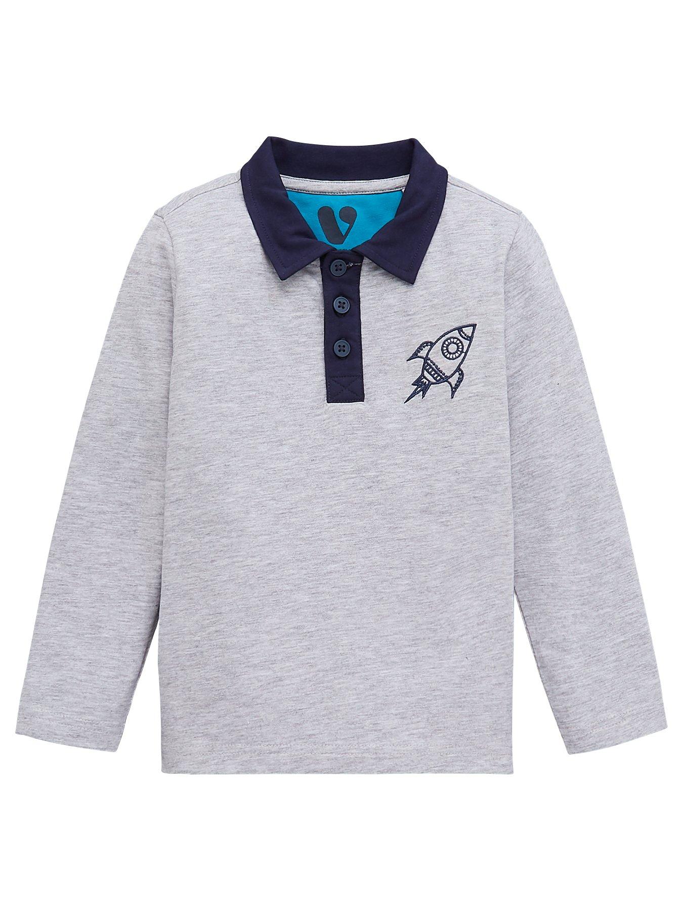 V By Very Boys Rocket Embroidered Long Sleeved Polo Shirt review