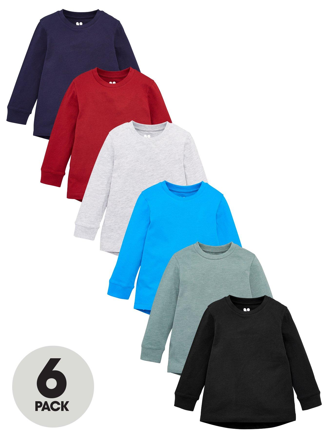 V By Very Boys 6 Pack Long Sleeve T-Shirts review