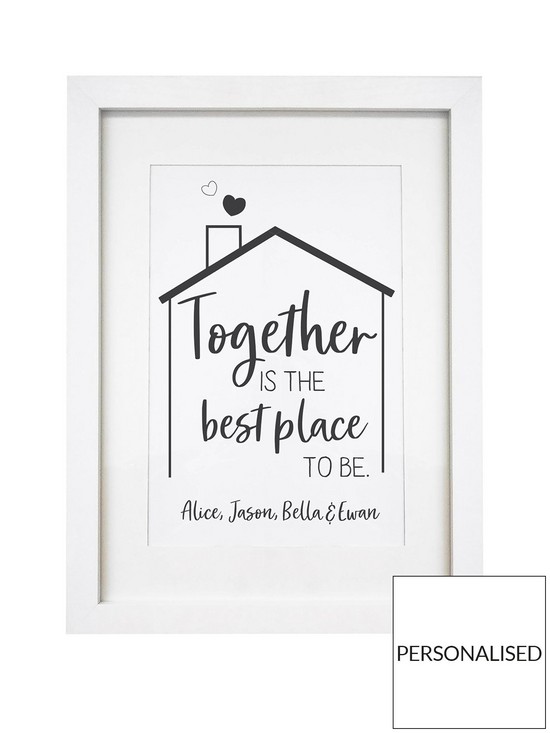 front image of the-personalised-memento-company-personalised-best-place-to-be-a4-framed-print