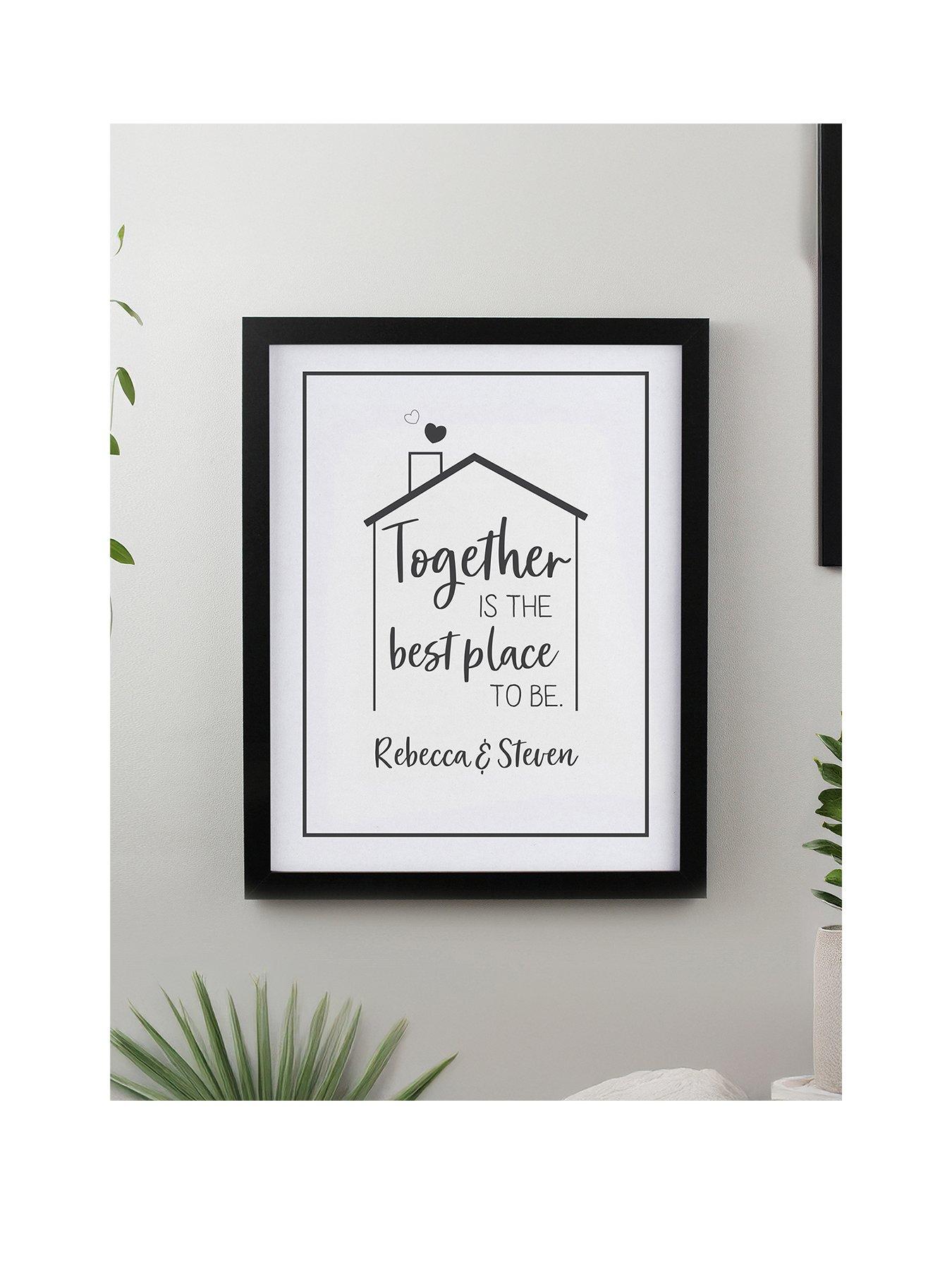 Image 1 of 3 of The Personalised Memento Company Personalised Best Place To Be Framed Print