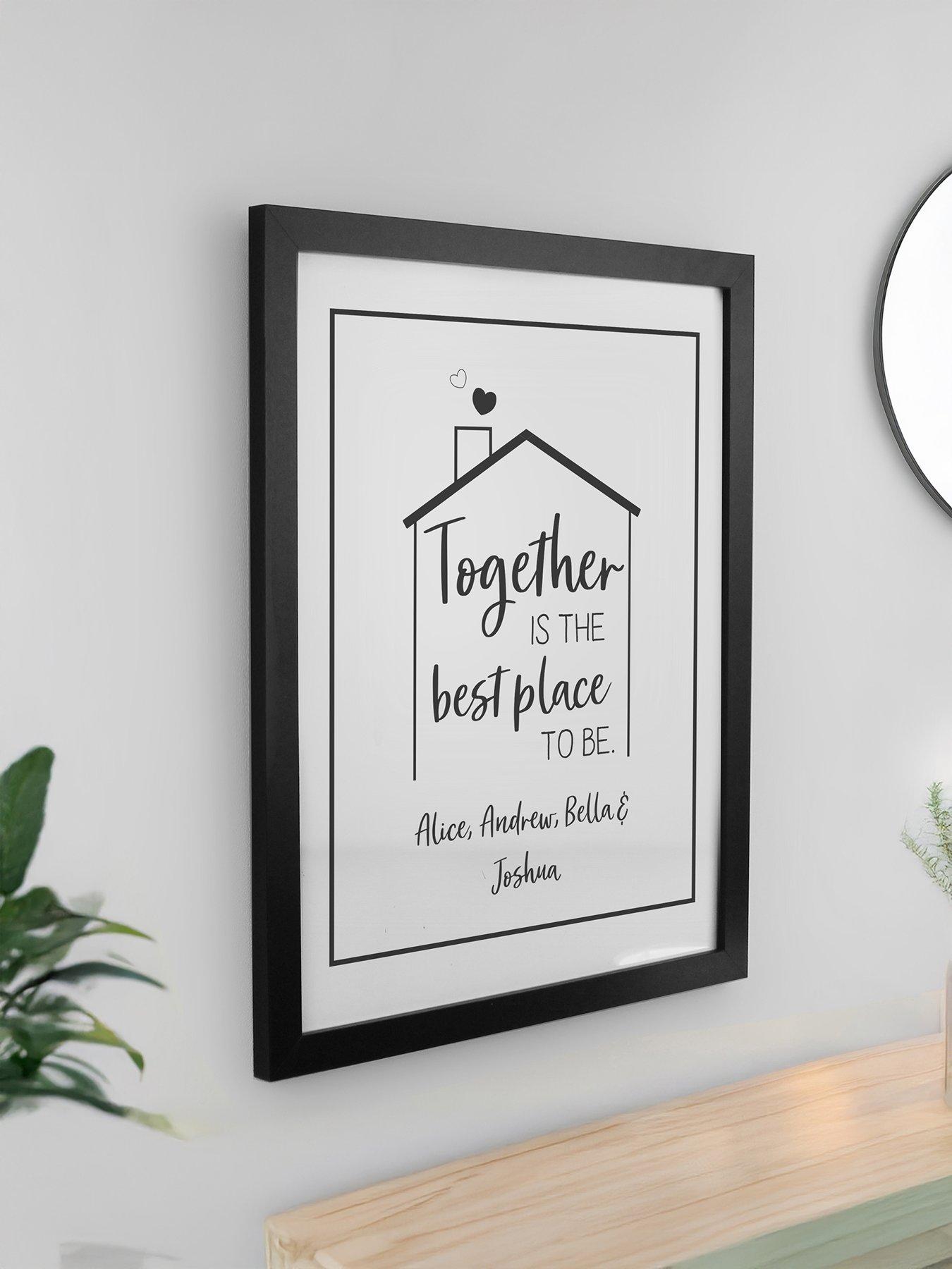 Image 2 of 3 of The Personalised Memento Company Personalised Best Place To Be Framed Print