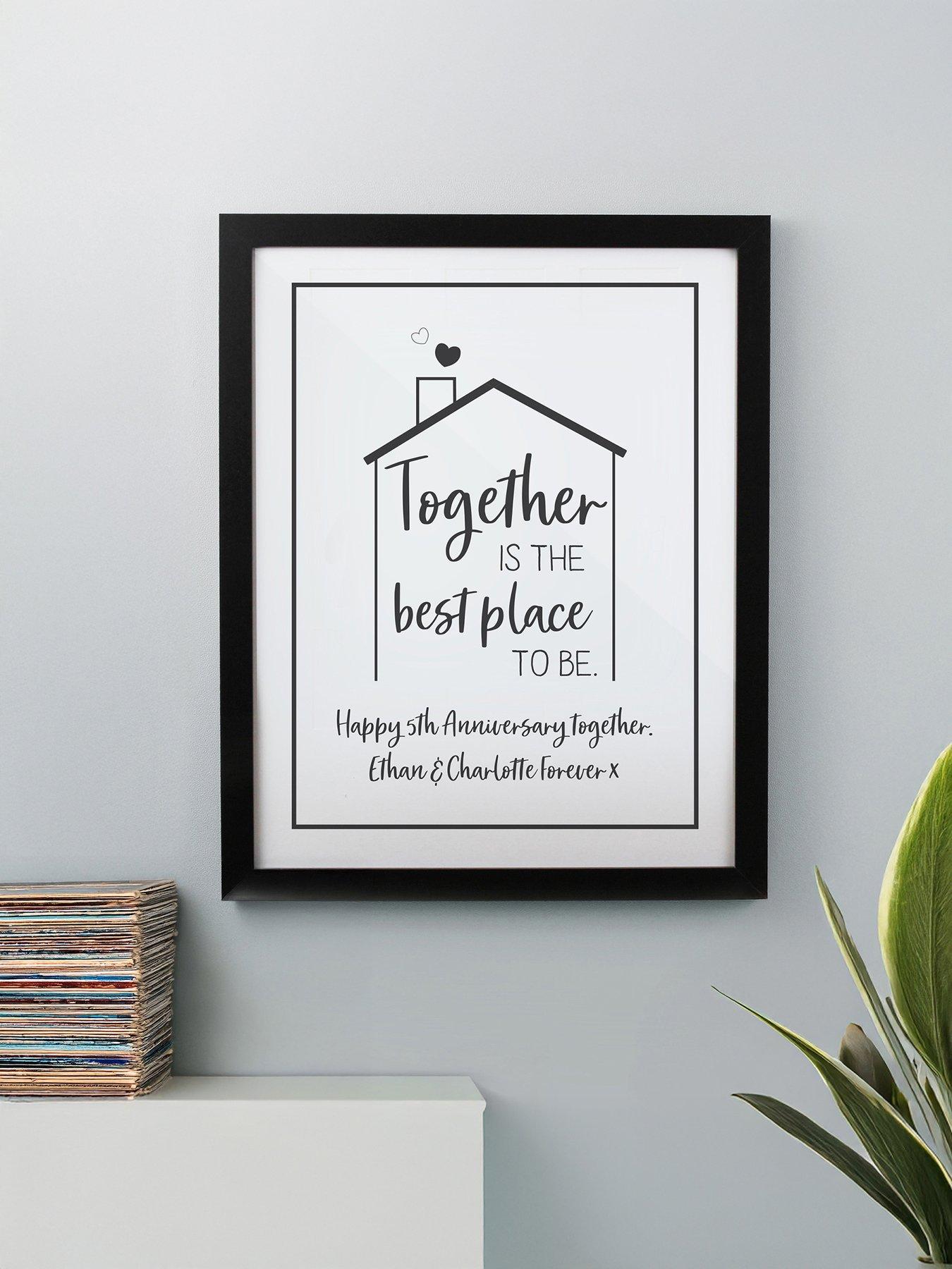 Image 3 of 3 of The Personalised Memento Company Personalised Best Place To Be Framed Print