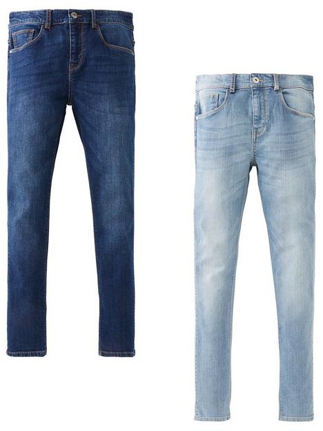 v-by-very-boys-2-pack-skinny-jeans-bleachnbspdark-wash