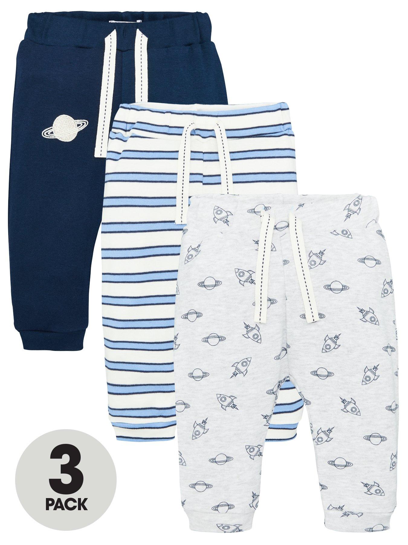 V By Very Baby Boys 3 Pack Stripe And Cosmic Joggers review