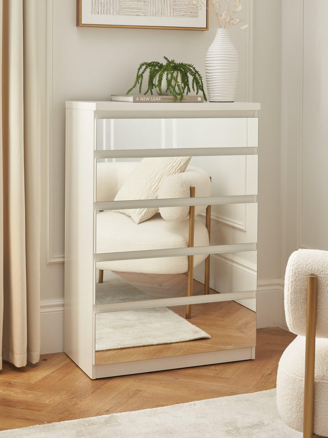 Image 1 of 7 of Very Home Prague Mirror 5 Drawer Chest&nbsp;- FSC&reg; Certified