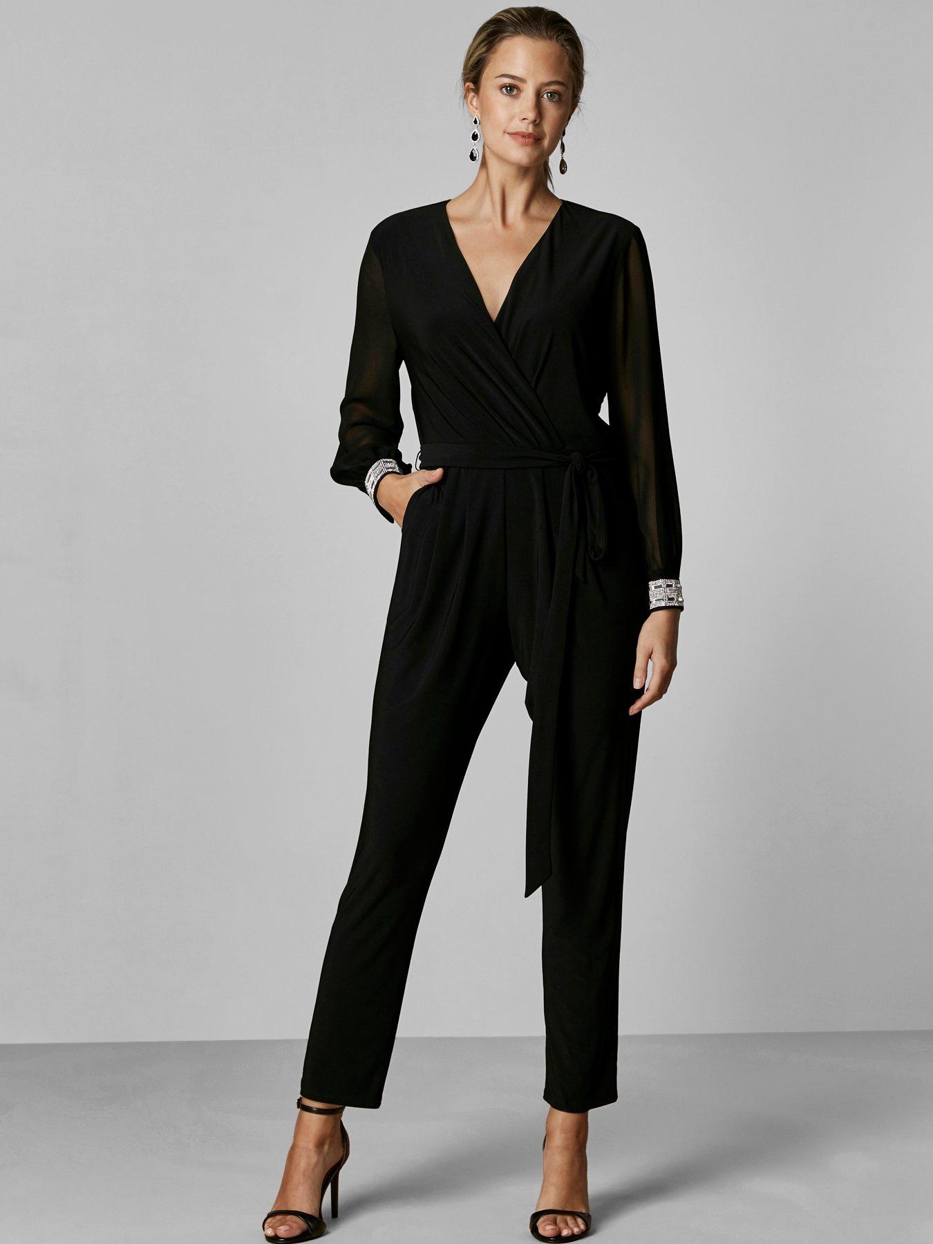 petite black jumpsuit uk