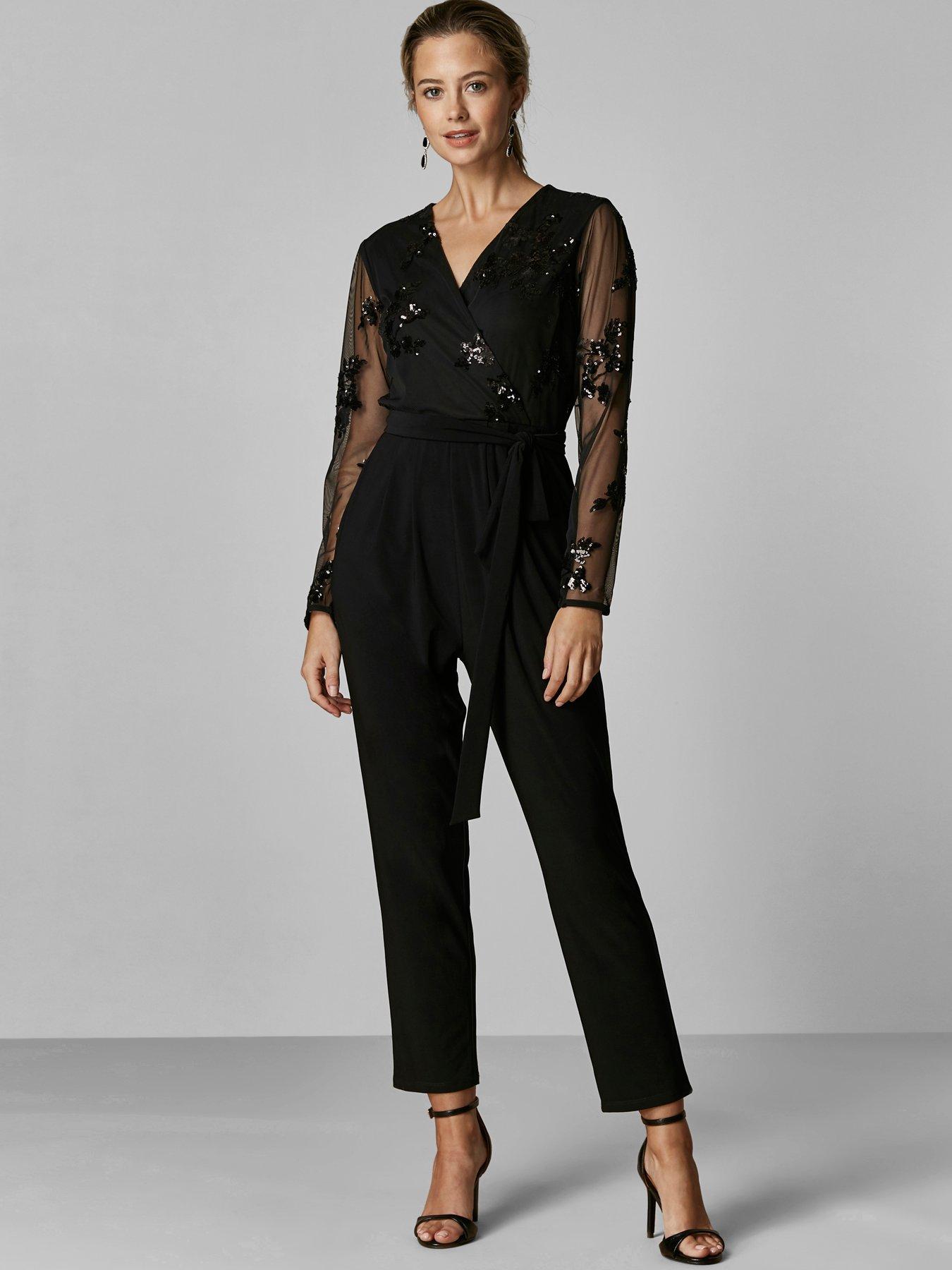 wallis black jumpsuit petite