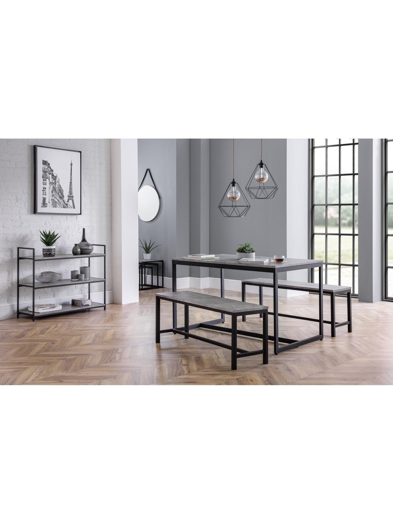 undefined Staten 120 cm Dining Table + 2 Benches