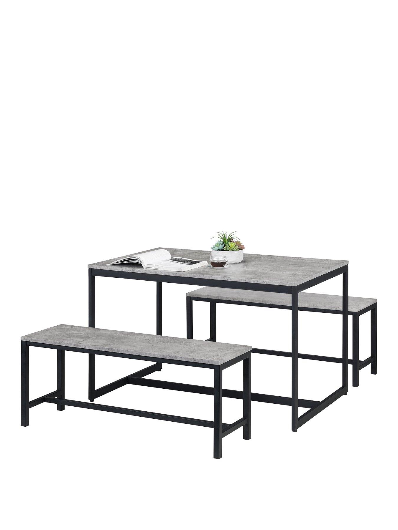 Image 2 of 4 of Julian Bowen Staten 120 cm Dining Table + 2 Benches