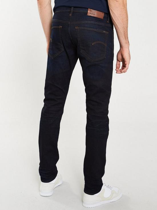 stillFront image of g-star-raw-3301-visor-tapered-fit-jeans-dark-aged-blue