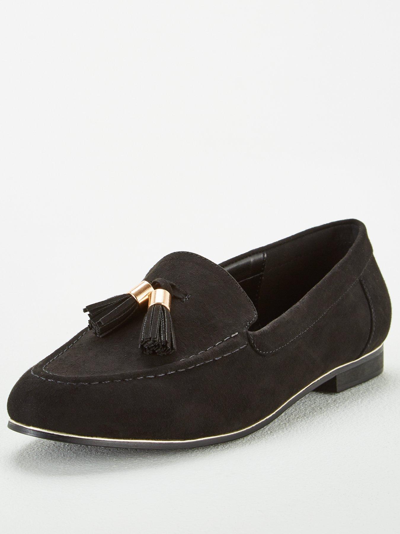 black loafers wide fit