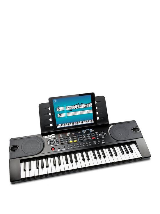 front image of rockjam-rj549-rockjam-49-key-portable-keyboard-piano-with-sheet-music-stand-amp-keynote-stickers