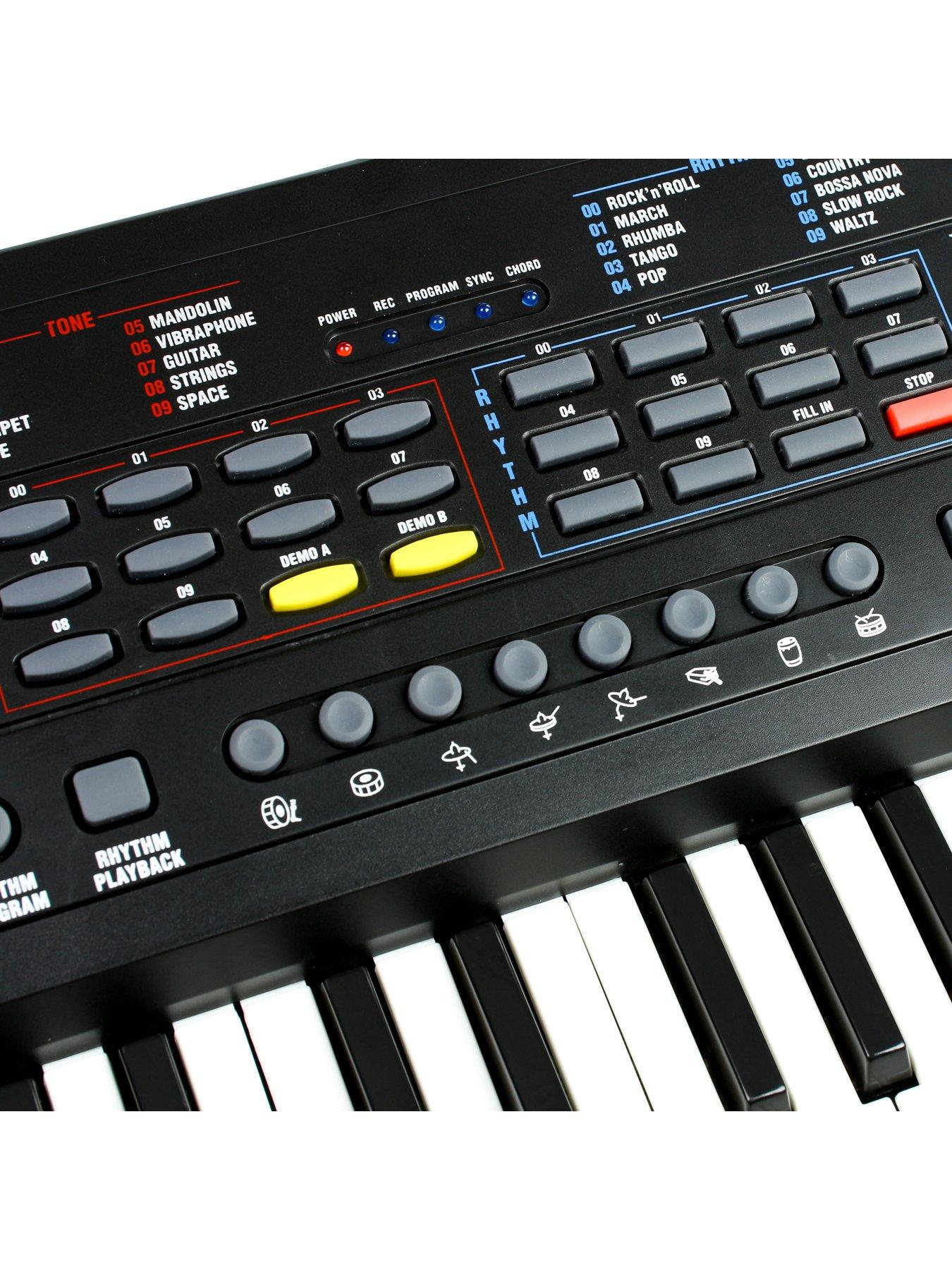 RockJam Tastiera Per Pianoforte USB A 49 Tasti Con Lezioni E Adesivi