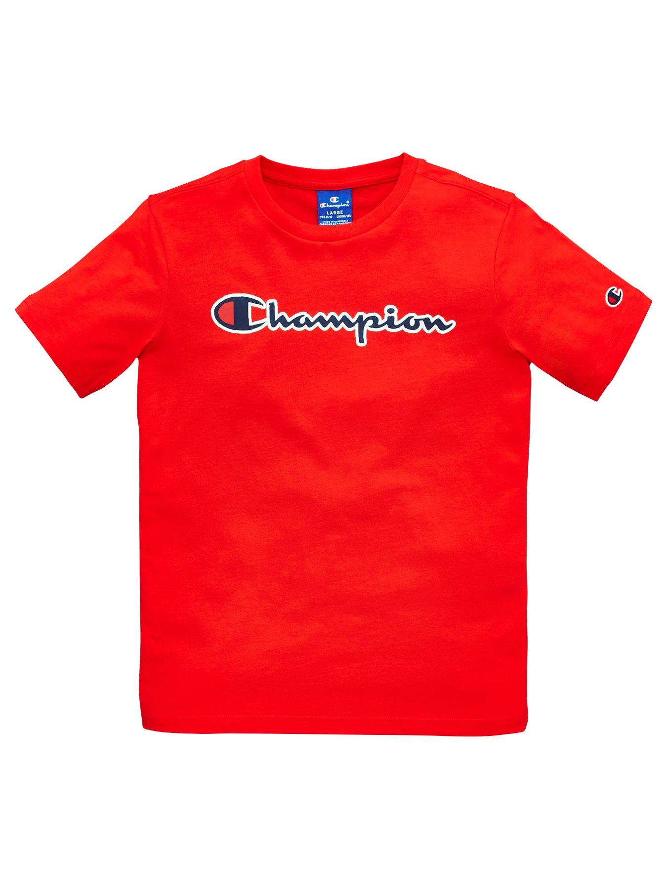 red champion shirt boys