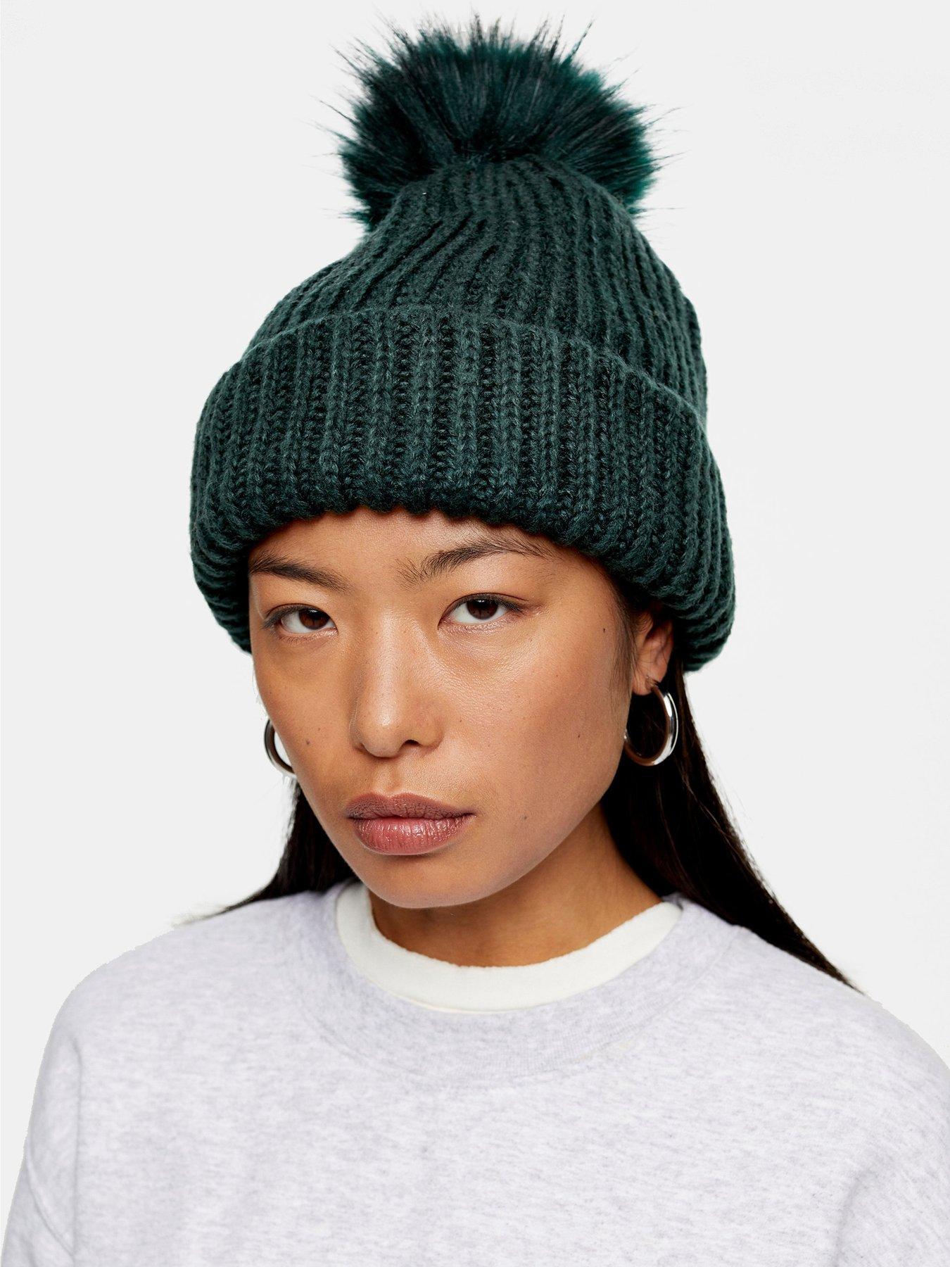 fur bobble hat topshop