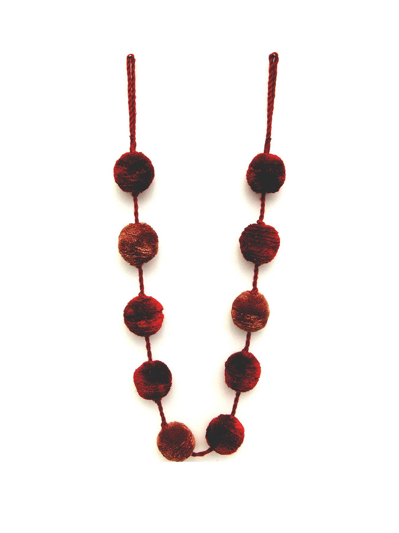 Pair Of Large Pom Pom Curtain Tiebacks Very Co Uk