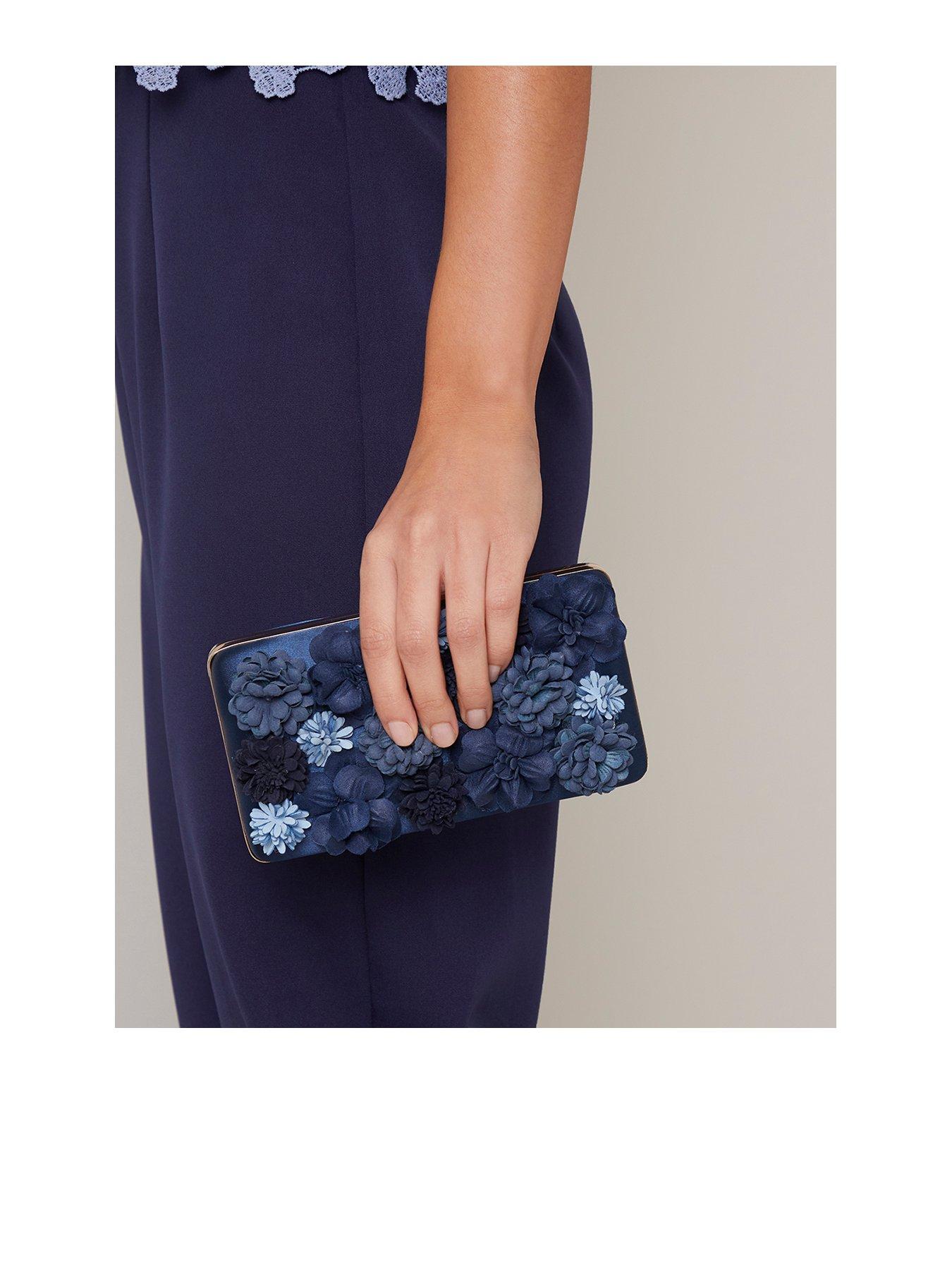 navy blue clutch bag uk