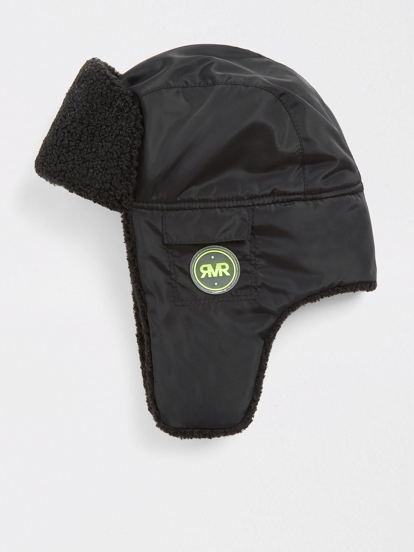 boys black trapper hat