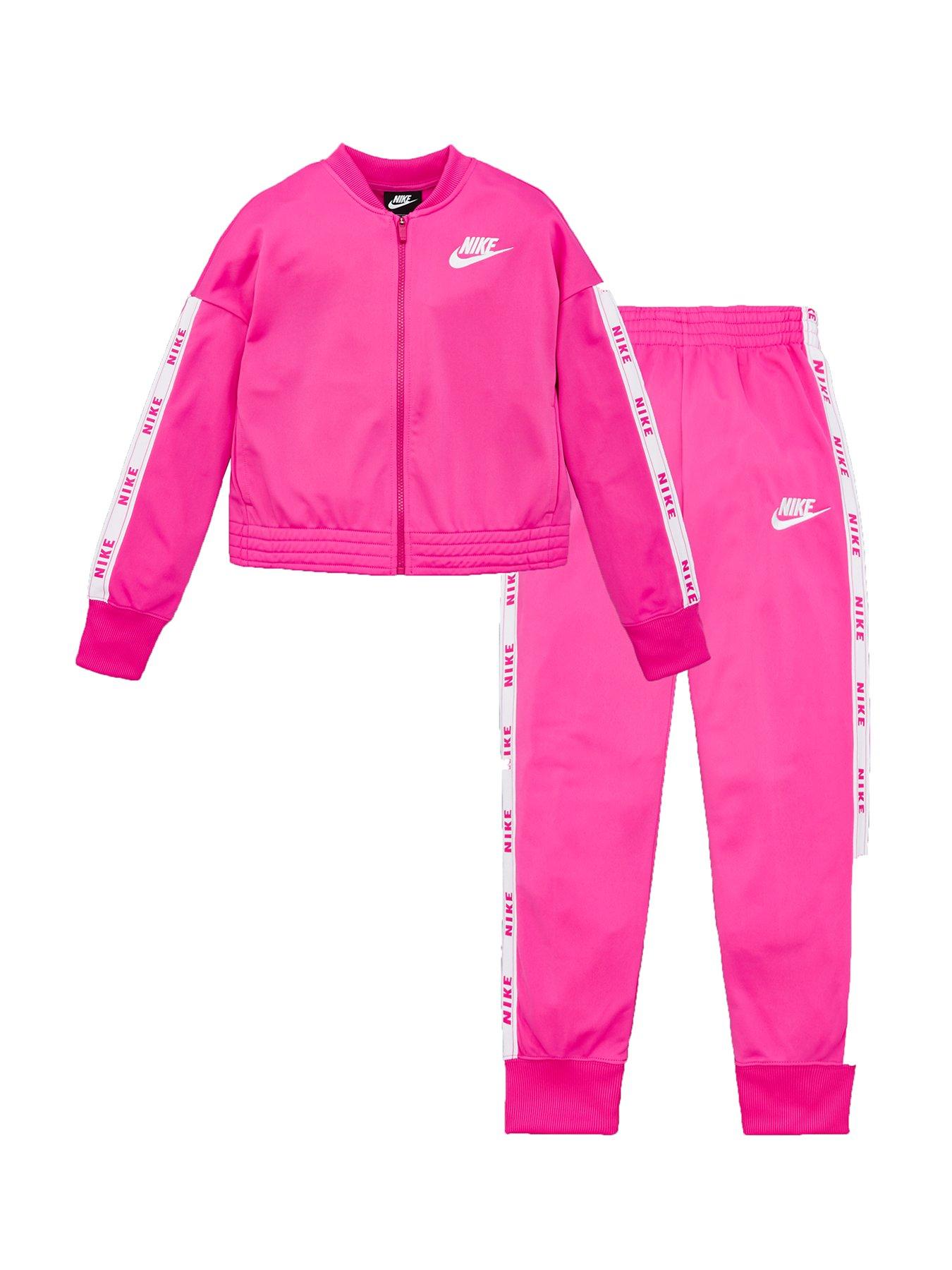 baby girl pink nike tracksuit