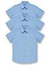  image of v-by-very-girls-3-pack-short-sleeve-school-blouses-blue