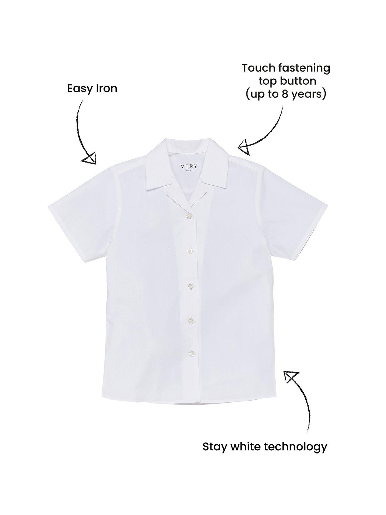 white school blouse revere collar