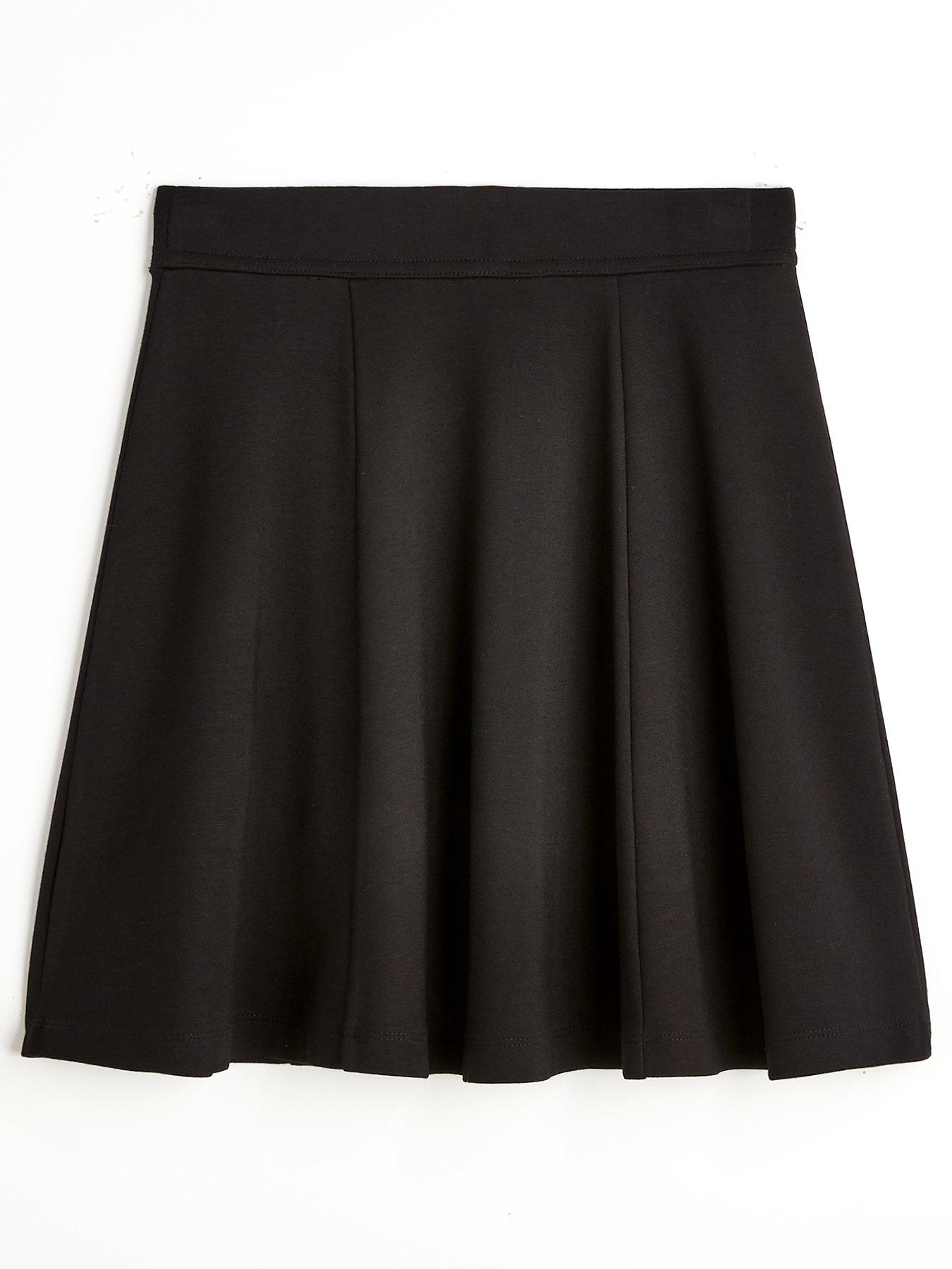 V by Very Girls 2 Pack Jersey School Skater Skirts - Black | Very.co.uk