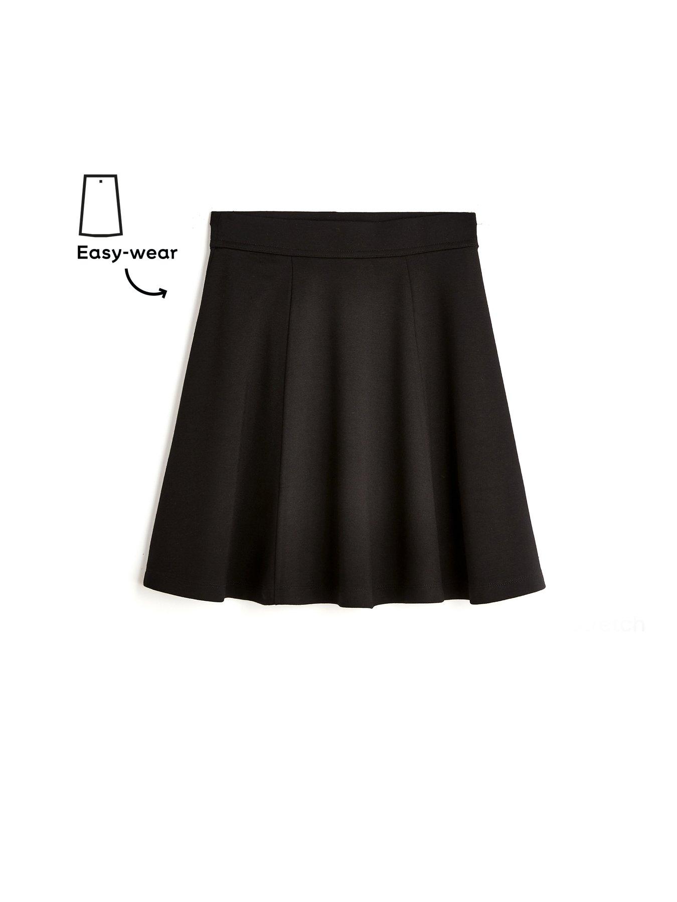 Image 4 of 5 of V by Very Girls 2 Pack Jersey School Skater Skirts - Black