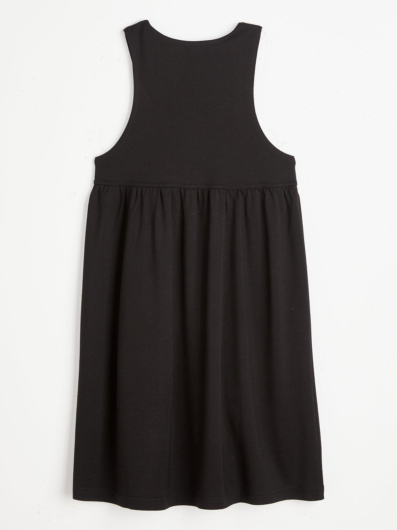 Black jersey 2025 pinafore dress