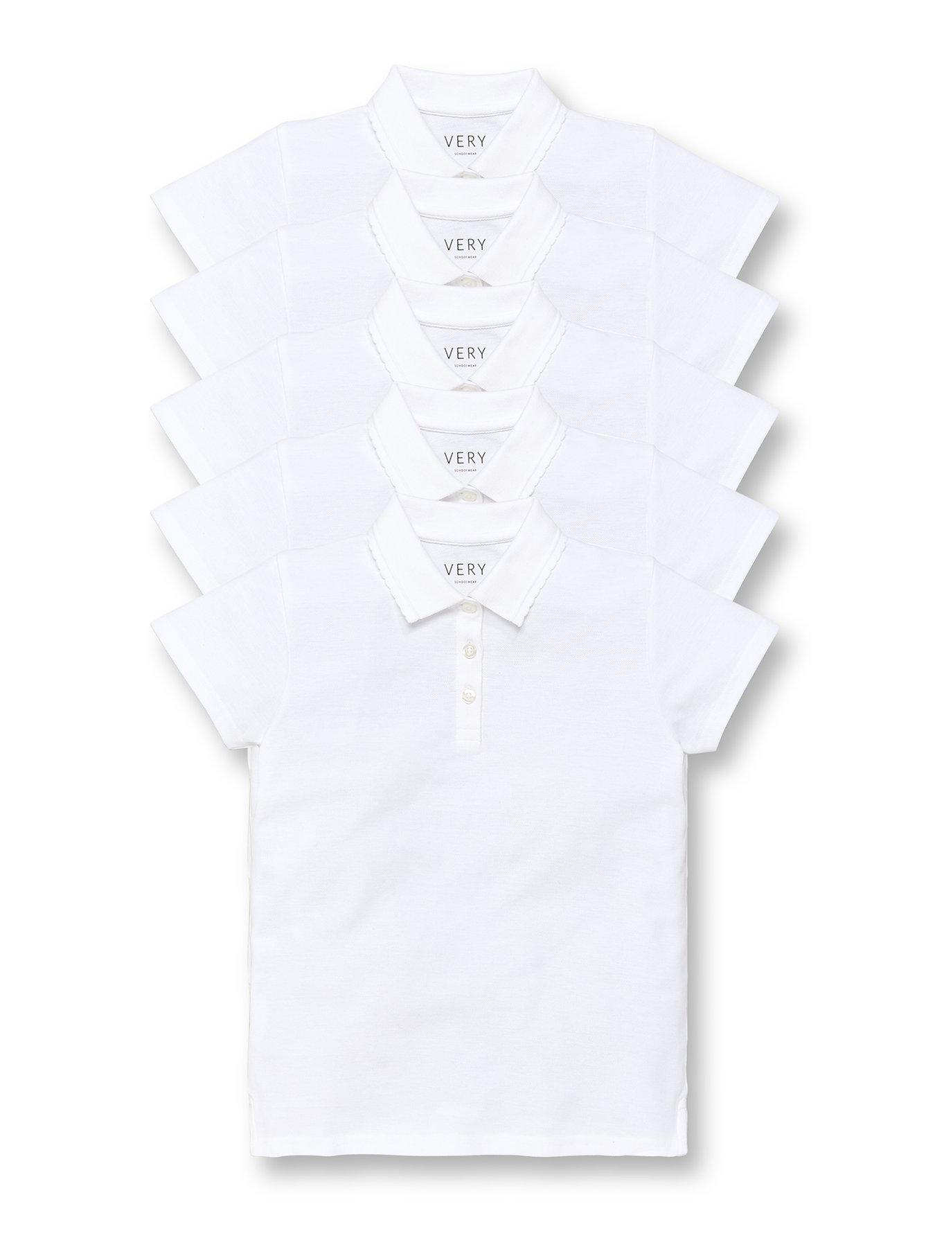 Girls white school polo best sale